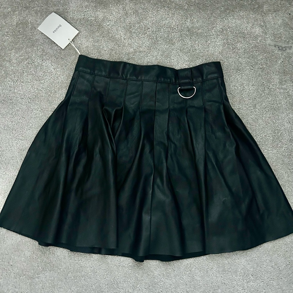 Black faux Leather Skirt size small